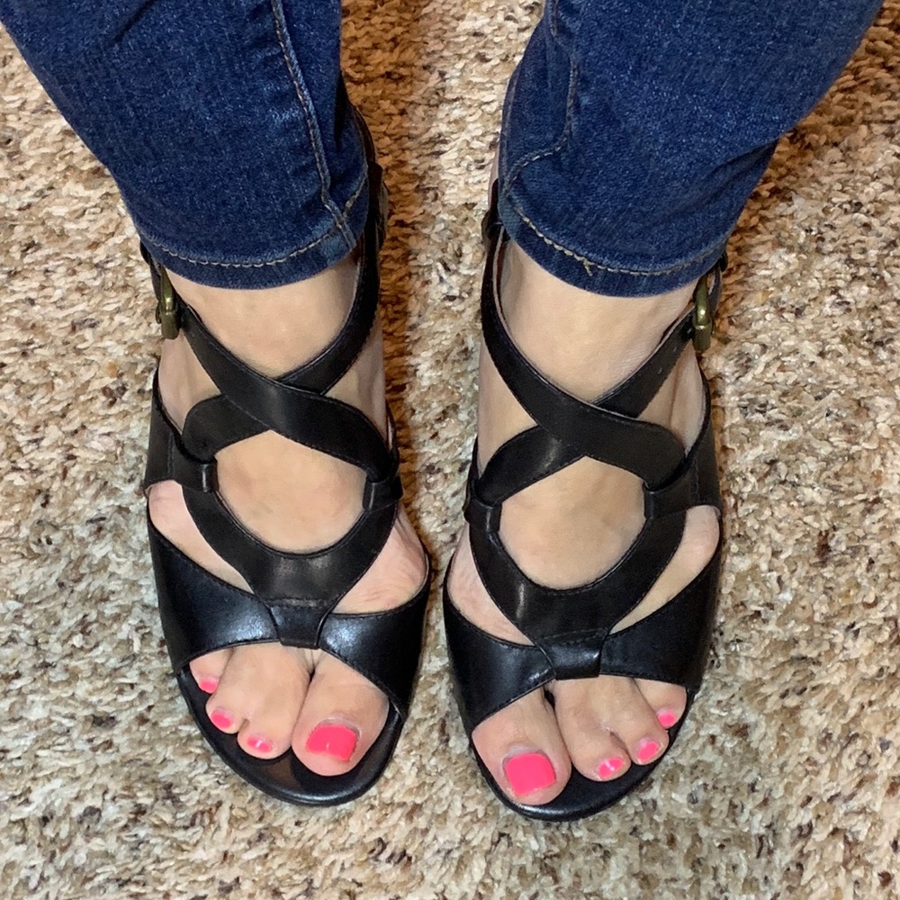 *SOLD* Corso Como Black Strappy Heel